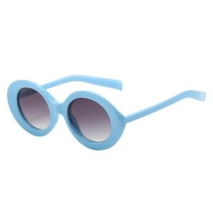 MUTYNE Mode Ovale Jelly Kleur Dames Zonnebril Shades UV400 Vintage Gradiënt Brillen Heren Trending Zonnebril, Blauw grijs gradiënt, Eén maat