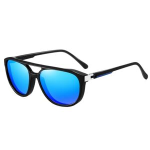 SHEEN KELLY Gepolariseerde Retro Pilotenzonnebril Voor Mannen Vrouwen Mode TR90 Ovaal Montuur Textuur Zwarte Tinten Brillen