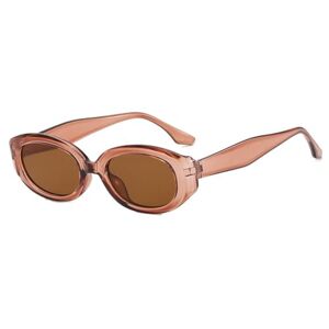 HPIRME Geslepen ovale zonnebril voor dames UV400 Street Hip-Hop Style Frames-bril, 4, Eén maat