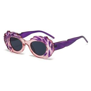 HPIRME Ovale zonnebril Dames Heren Vintage lensframe Brillen UV400,C3, één maat