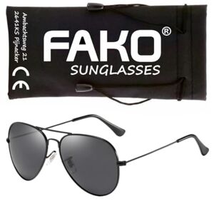 FF Fako Fashion Fako Sunglasses® Kinder Pilotenbril HQ Piloot Zonnebril Zwart