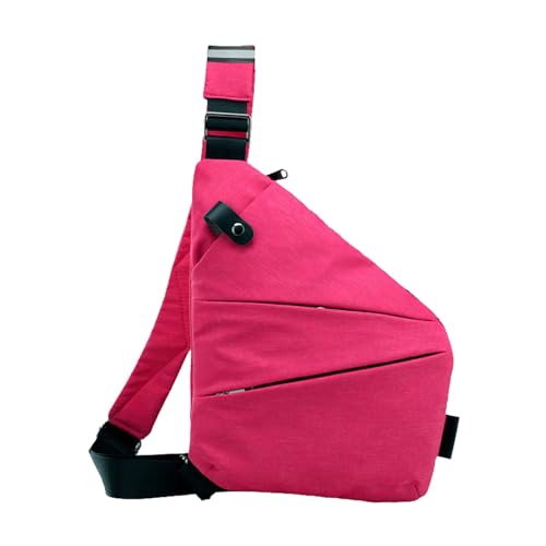 FGUUTYM Persoonlijke tas voor op reis persoonlijke tas voor mannen persoonlijke flex-tas sjerptas schoudertas tassen van twee gebruikt, roze (hot pink), Eén Maat