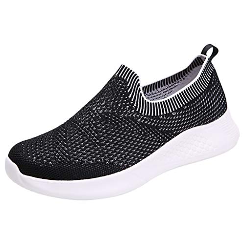 Generic Tennisschoenen Dames Dames Schoenen Sport Hardlopen Ademend Slip-On Mesh Schoenen Mode Casual Vrouwen Jongens Tennisschoenen Maat 2, Wit, 39.5 EU