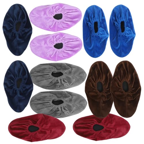 SHERCHPRY 6 Paar Laarsjes Voor Schoenen Covers Antislip Overschoenen Slider Overschoen Schoen Holster Antislip Overschoenen Bowlingschoen Slider Bowlingschoen Laarsjes Man Sport Flanel