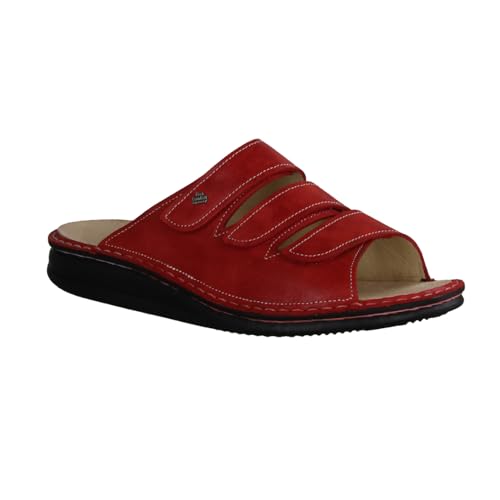 Finn Comfort Korfu Red (rood) pantolette damesschoenen muildieren/teenslippers, rood, leer (kennedy), rood, 37 EU