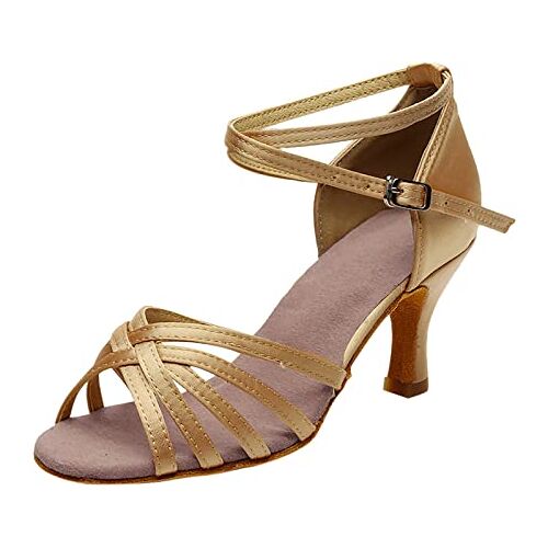 FGUUTYM Damesschoenen Gezondheidsschoenen Vrouwen Ballroom Dans Sandalen Prom Vrouwen Sandalen Peu Damesschoenen, Kaki, 36 EU