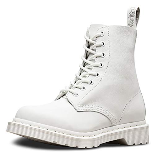 Dr. Martens Dames 1460 Pascal Mono Enkellaarzen, Wit (Wit Virginia 100), 4 UK (37 EU), Wit Wit Virginia 100, 37 EU