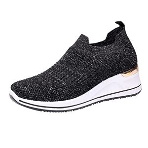 Qixiu Outdoorschoenen voor dames, sandalen, brede voeten, zomerschoenen, platte orthopedische schoenen, trailschoenen, schoenen voor dames, zwart, 39 EU