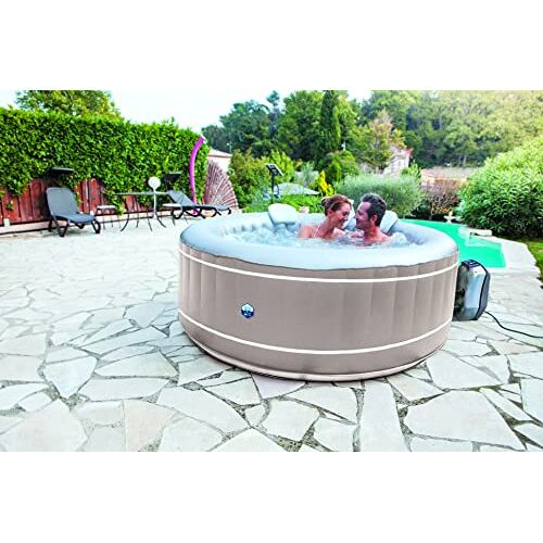 Tradeforth GmbH NetSpa Whirlpool opblaasbaar TÜV getest, 4 personen Spa zelfopblazend, verwarmd zwembad outdoor & indoor (whirlpool Canyon 4 personen 168 x 168 x 70cm) (whirlpool Santorin 4 personen Ø175 x 70cm)