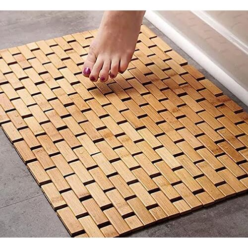 Chill House Badmat bamboehout antislipmat badkuip bamboemat badkamer badmat antislip badmat antislipmat douche bamboetapijt (Natuurlijk)