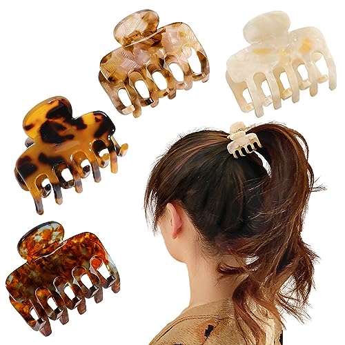 XINGNIAO stuks acetaat-haarklemmen antislip klemmen kleine klauwen-haarclips voor vrouwen en meisjes kleine haarclips voor dun middeldik haar Eén maat