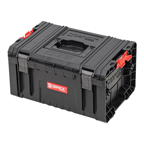 Qbrick Gereedschapskist TOOLBOX PRO 450 x 335 x 240 mm gereedschapskoffer met gereedschapsdrager, gereedschapskist werkplaatskoffer werkplaatskoffer