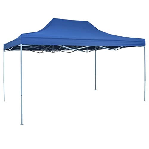 vidaXL Vouwtent Pop-Up 3x4,5 m Blauw Partytent Tuintent Tuin Tent Tenten