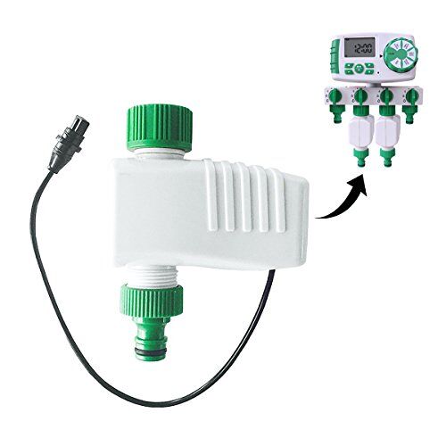 Aqualin Tuin Automatische irrigatiecomputer met 4 uitlaten en magneetventiel wit ventiel