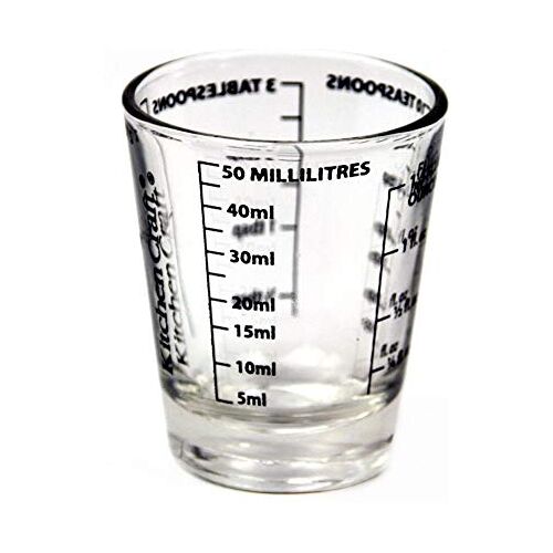 KitchenCraft Maatbeker, 50 ml glazen mini-maatbeker