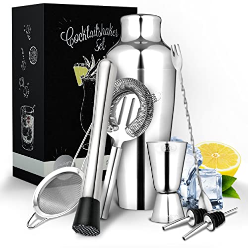 Vezato Cocktailset Innovatieve Cocktail Shaker Set Vaatwasser veilig & Roestvrij Staal Cocktail accessoires Mixer cocktails Gin tonic kit