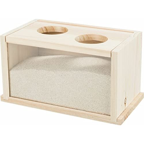 TRIXIE zandbad voor muizen/hamsters hout 20X12X12 CM