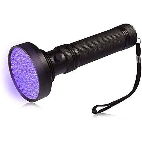 Sundeer LEDGLE LED UV Zaklamp UV Beest Huisdier Urine Finder Vlek Detector Zwarte Lichten Torch, 100 LED Kralen, met Lanyard