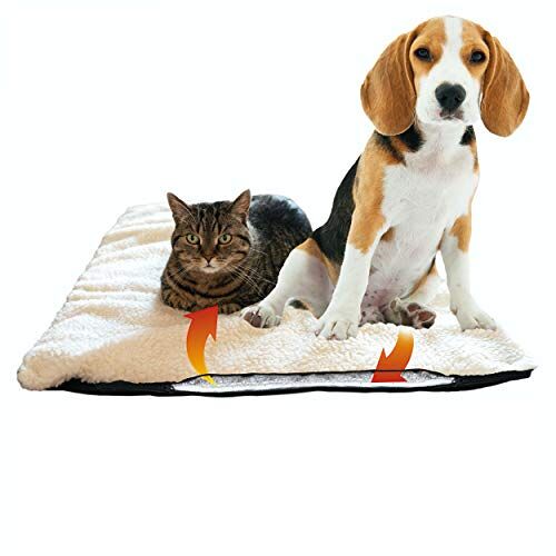 riijk Verwarmingsdeken Hond 90 x 64 cm Zelfverwarmende deken Hond Afwasbaar & Kraakvrij Verwarmingsdeken Hond Verwarmingsmat Hond