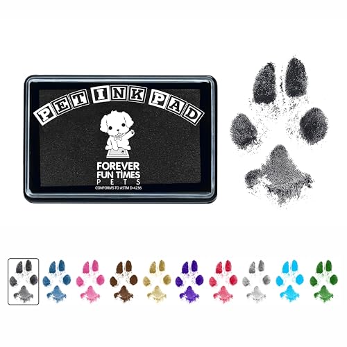 Forever Fun Times Easy-Clean Pet Paw Print Kit   Krijg honderden prints van één goedkope Paw Print Kit   100% veilig en huisdiervriendelijk   No-Mess Paw Print Pad met keuze uit DRIE (zwart)