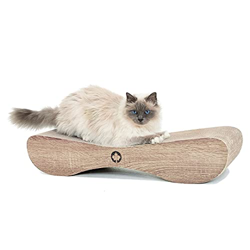 CanadianCat Company ®   XXL Satellite 2.0 Lounge   Nature   Kattenmeubels, krabplank   Quality board + catnip   ca. 76 x 24 x 15 cm