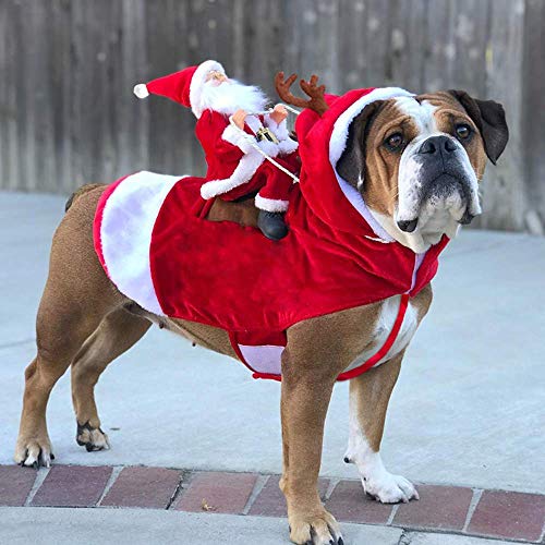 JK Kerstman-kostuum voor honden en katten, voor kleine en grote honden