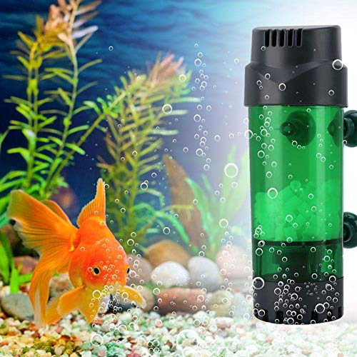 Pssopp wervellaagfilter, dubbel biochemische filter, aquarium, fysische sponsfilter met zuignap (20,00 x 9,00 x 7,50)