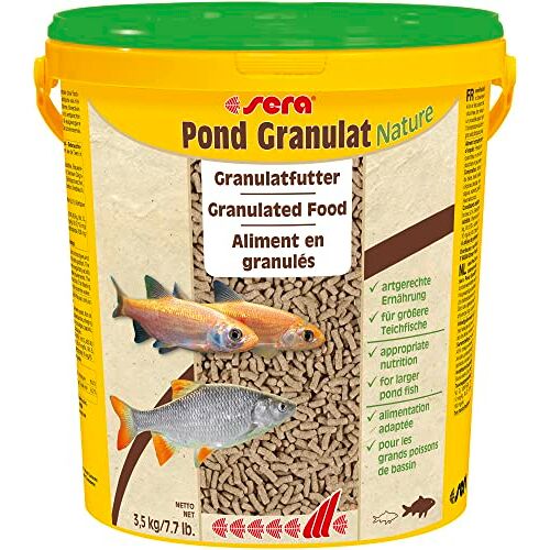 sera Pond Granulaat Nature 21 liter (3,5 kg) Het granulaat voer voor grotere vijvervissen