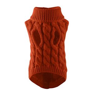 WanBeauty Pet Costume Dog Clothes, Pet Small Dog Cat Chihuahua Autumn Winter Sweater Knitwear Clothes Blouse Outfit Soft Adorable Warm Outfits Coat Clothes Red M