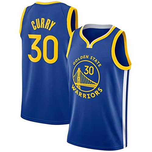 ZeYuKeJi Men's Jersey NBA Jersey New Strijders # 30 Curry Mesh Basketball Jersey Retro Commemorative Basketbal mouwloos T-shirt (Color : Blue, Size : XL)