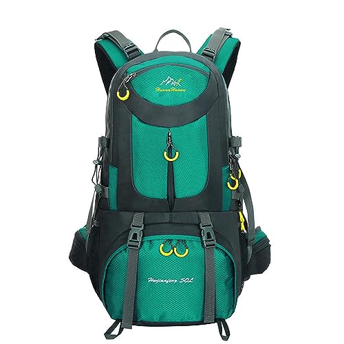 MYMM Rugzak van 50 liter, ideaal voor buitensport, wandelen, trekking, kampeerreizen en bergbeklimmen, waterdichte bergbeklimmerstas, dagrugzakken voor reizen, rugzak