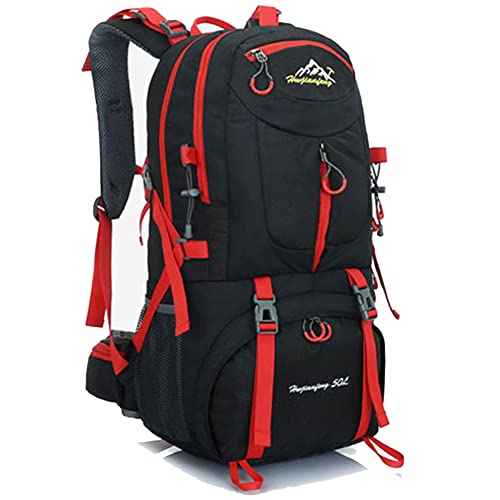 MYMM Rugzak van 50 liter, ideaal voor buitensport, wandelen, trekking, kampeerreizen en bergbeklimmen, waterdichte bergbeklimmerstas, dagrugzakken voor reizen, rugzak