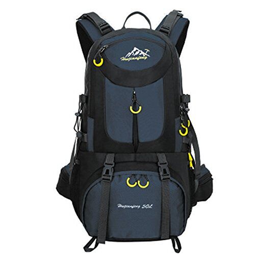 MYMM Rugzak van 50 liter, ideaal voor buitensport, wandelen, trekking, kampeerreizen en bergbeklimmen, waterdichte bergbeklimmerstas, dagrugzakken voor reizen, rugzak