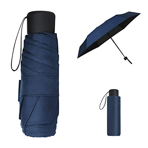 Vicloon Mini-paraplu Zakparaplu, Roestvrijstalen ribben, Zonwerende paraplu, outdoor UV-vouwbare paraplu, windbestendig, Reisparaplu Zakparaplu, voor Dames, Heren en Kinderen