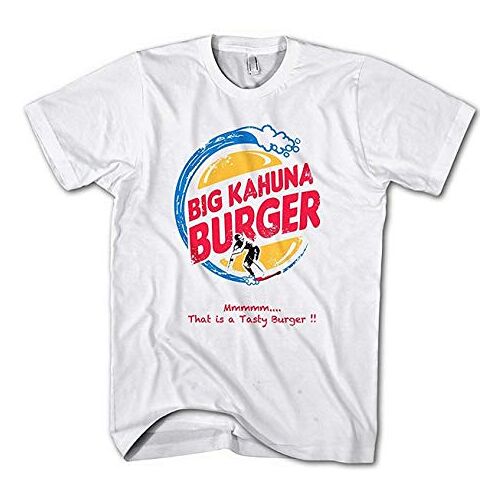 Monkey Print Heren T-Shirt Big Kahuna Burger Fiction Movie Pulp, Wit, L