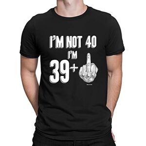 40th Birthday Gift I'm Not 40 Funny Middle Finger Mens Organic Cotton T-Shirt