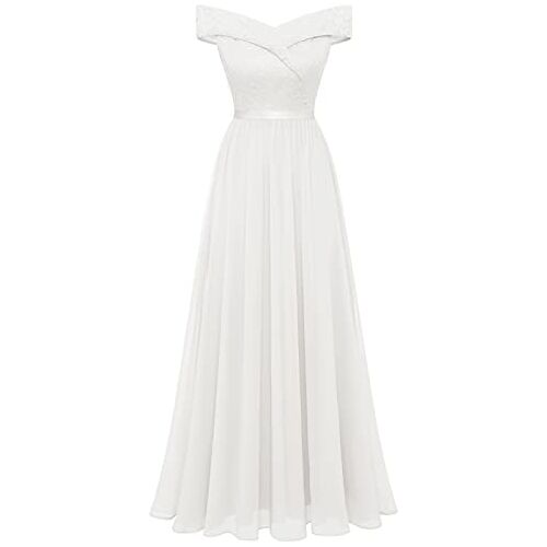 Bbonlinedress jurken jurk vrouwen cocktailjurk avondjurken lange rockabilly jurken vrouwen rockabilly jurk kanten jurk -2White L