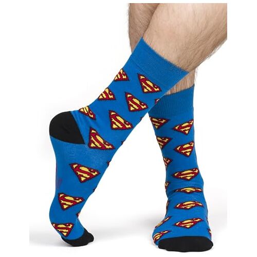 soxo DC Comics The Batman Superman Sokken Heren Cadeau Voor Mannen Socks Men 40-45 Superman Logo 1 Paar