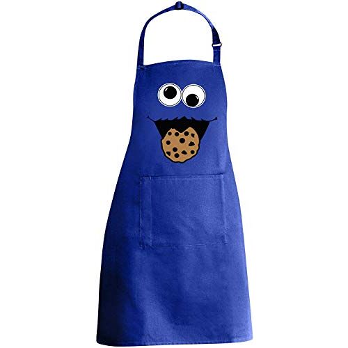 EZYshirt ® Cookie Monster barbecueschort, Blauw   Cookie Monster, Eén maat