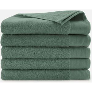 Walra Soft Cotton Handdoeken 70 x 140 cm - 550 gr/m² - Legergroen - 5 stuks Walra Soft Cotton Handdoeken 70 x 140 cm - 550 gr/m² - Legergroen - 5 stuks