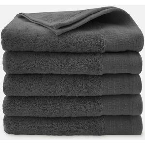 Walra Soft Cotton Handdoeken 60 x 110 cm - 550 gr/m² - Antraciet - 5 stuks Walra Soft Cotton Handdoeken 60 x 110 cm - 550 gr/m² - Antraciet - 5 stuks