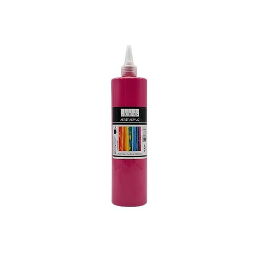 SÜDOR Acrylverf 500 ml Hoogwaardige acrylverf voor kunstenaars, acrylverf, acrylverf, acrylverf (fuchsia (magenta))