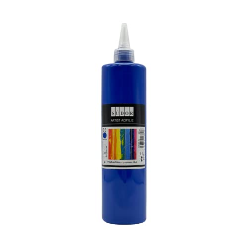 SÜDOR Acrylverf, 500 ml, voordelige acrylverf, hoogwaardige schilderverf, acrylverfset acrylverf, acrylverf, acrylverf, acrylverf, acrylkleuren (blauw (Pruisischblauw)