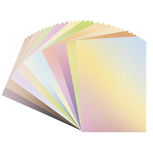 Ideen mit Herz Decorpapier met kleurverloop, kleurrijk decoratief karton, DIN A4, 250 g/m², intensief of pastel, 10 verschillende kleurverlopen, 30 vellen