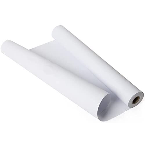 PALUDO Witte Tekenpapier Rol, 43cm x 20M Wit Papierrol 80 g/m Schilderpapierrol Kinderen, Schetspapier Schetsrol voor Kinderen Ezel Papier Muurkunst Schetsen Knutselen Tekenen Cadeaupapier