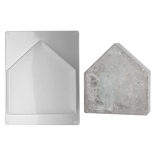 Rayher 36060000 gietvorm huis, 16,5 x 17,5 cm, diepte 4 cm, PET, beton gietvormen, ideaal voor het uitgieten met creatief beton, raysin-gietpoeder, was, zeep