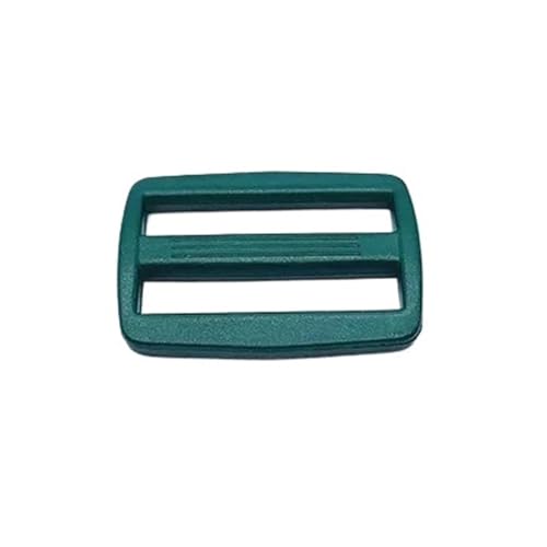 HEXHUASR 50 Stuks 16-25 Mm Plastic Gespen for Knapzak Tas Riem Tri-Glide Slider Ring Sluiting Singels Riem richter Haken Diy Accessoires (Color : PostGreen, Size : 25mm)