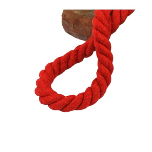 DfNTtFK Utility katoenen touw， 100% Katoen 10Meter 3 Aandelen Gedraaide Katoenen Koorden 6/810/12mm DIY Craft Decoratie Touw Katoenen Koord for Tas Trekkoord Riem (Kleur: N, Maat: 10mm) (Color : Red, Size :