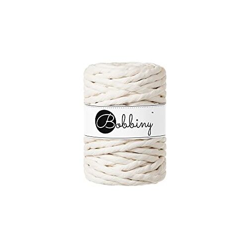 Bobbiny 9 mm enkele twist macramé koord (natuurlijk) 30 cm