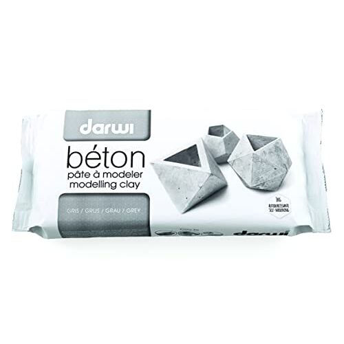 DARWI BETON Zelfhardende modelleerpasta, 1 kg, grijs
